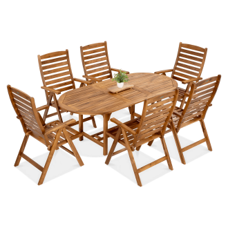 Meble drewniane jadalniane AKADIA DINING 190/6+1- Bjørkka
