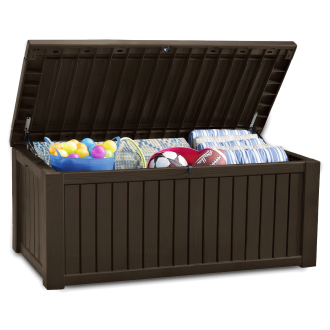 Skrzynia na taras Keter ROCKWOOD BOX 570L w kolorze brązowym