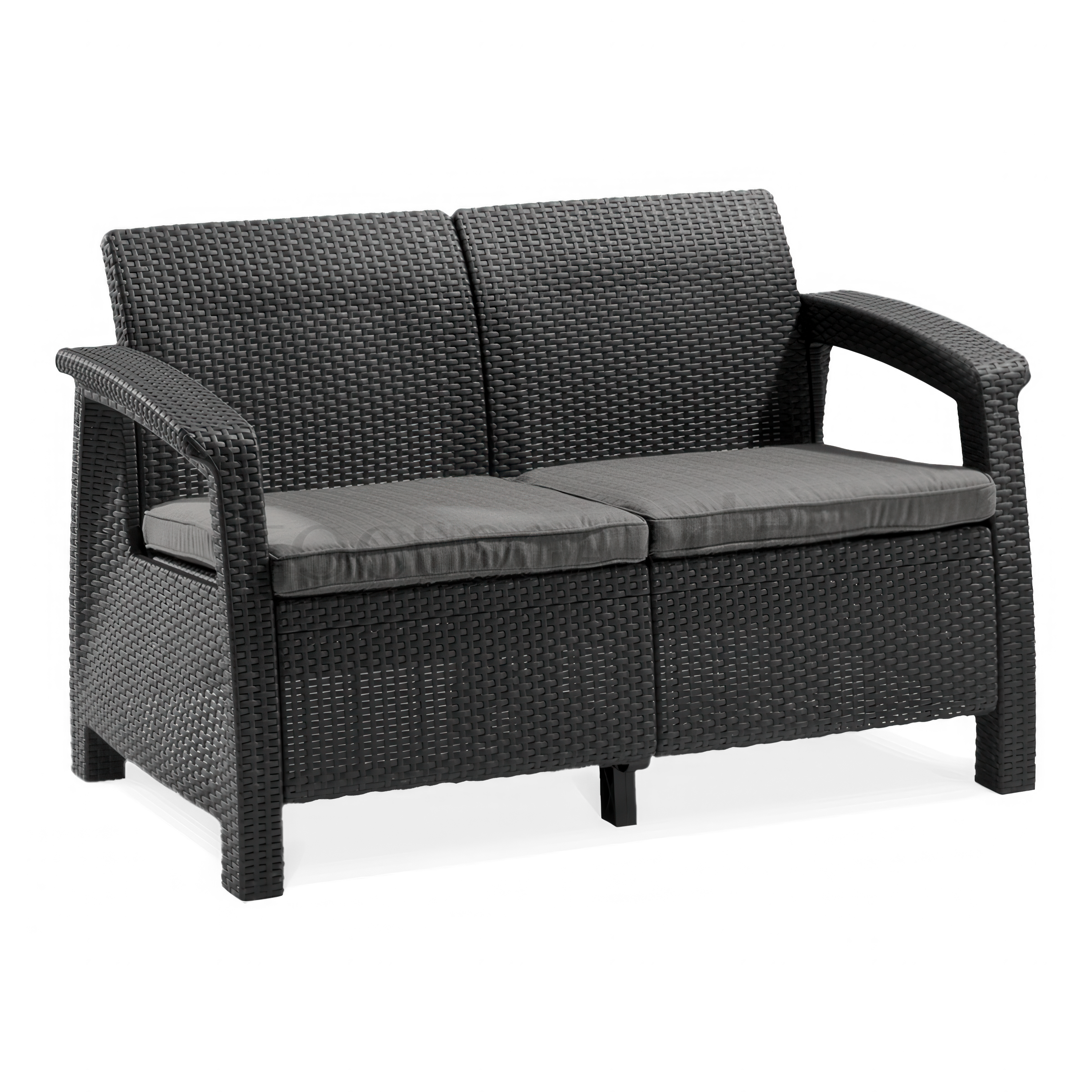 Sofa ogrodowa CORFU LOVE SEAT w kolorze grafitowym