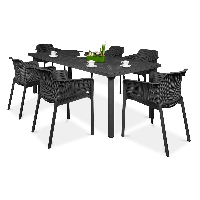Zestaw ogrodowy Nardi NET/LIBECCIO 160-220cm 6+1 Antracite