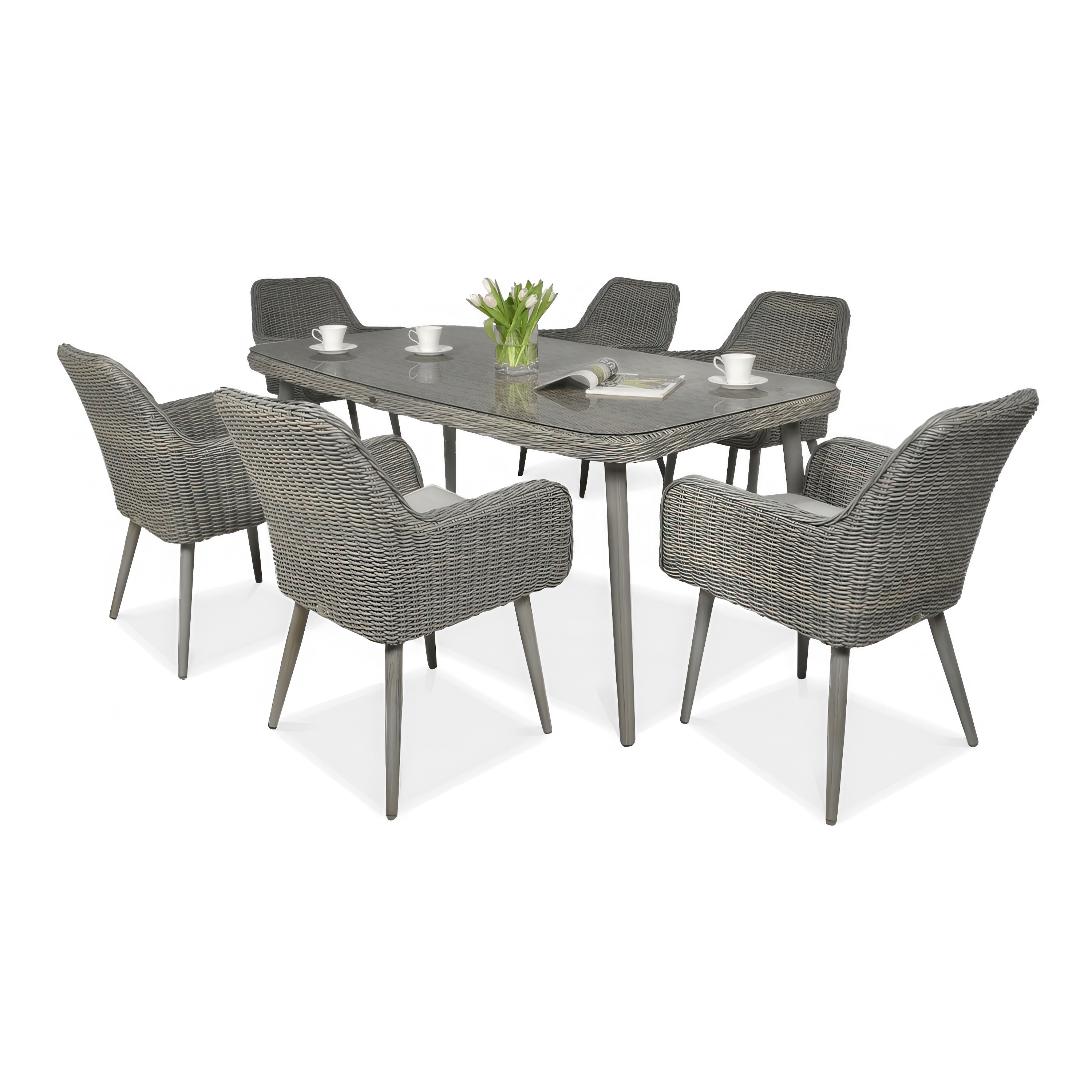 OUTLET 987 Zestaw z technorattanu NICEA 180 Grey