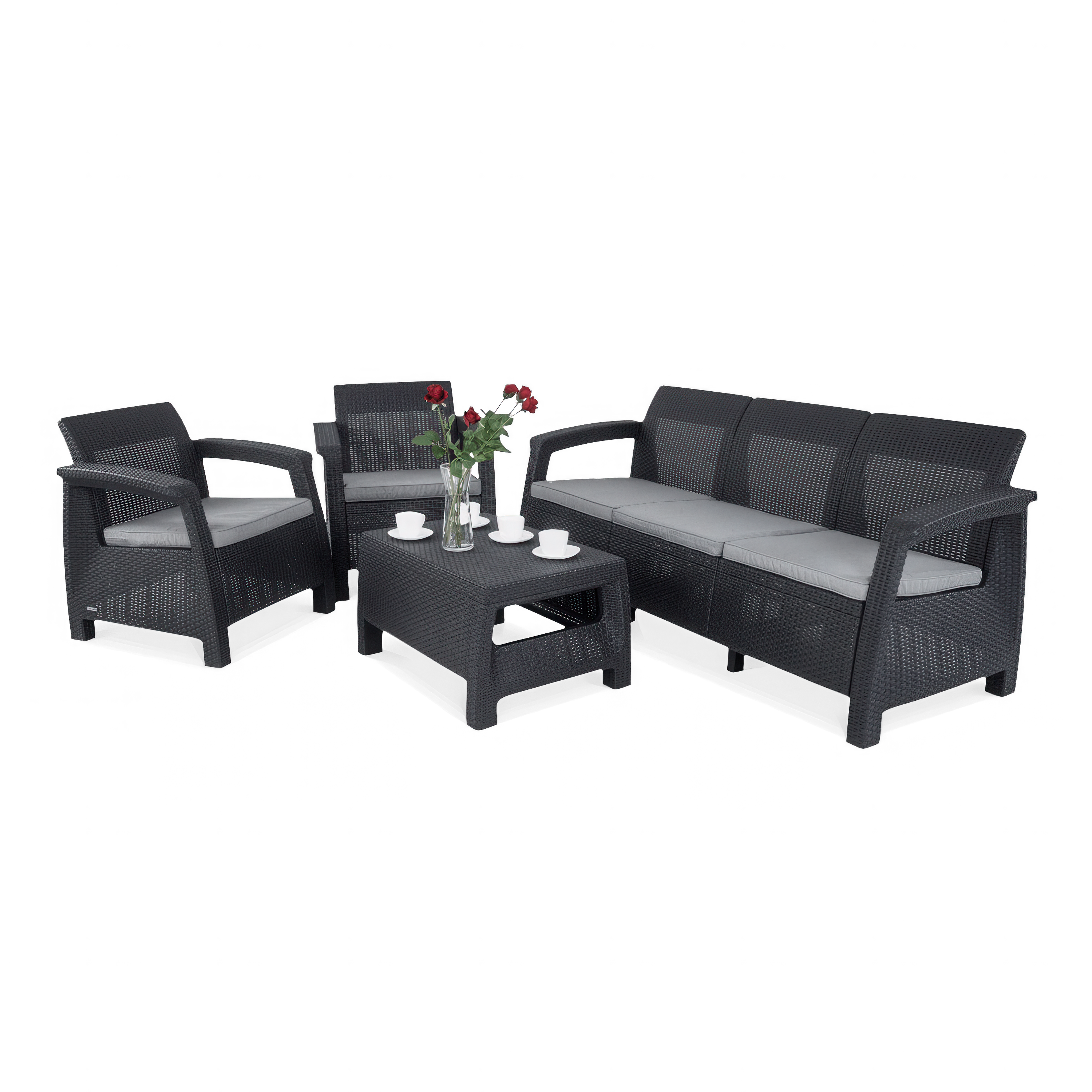 Meble ogrodowe CORFU SET 3 Graphite