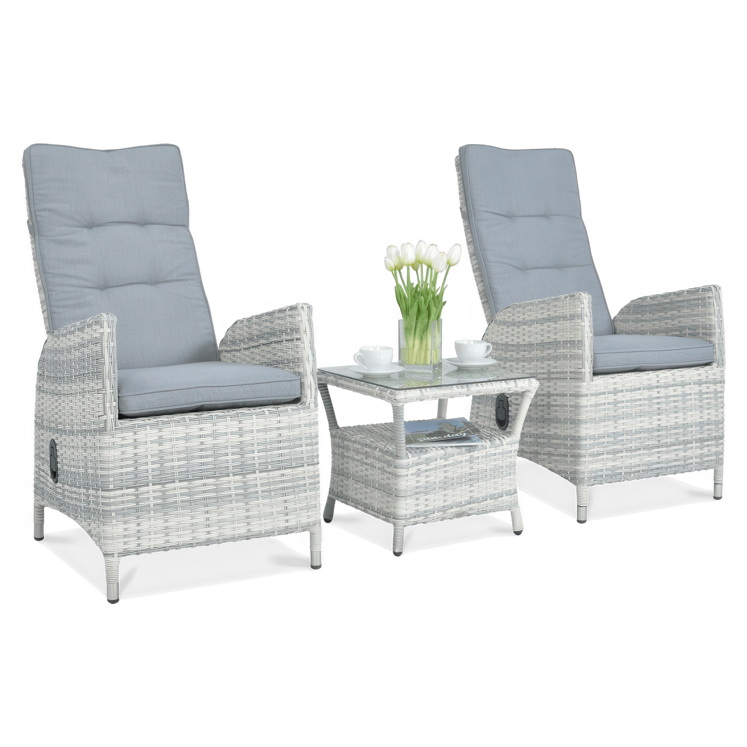 Zestaw wypoczynkowy MALTA DUO White Grey