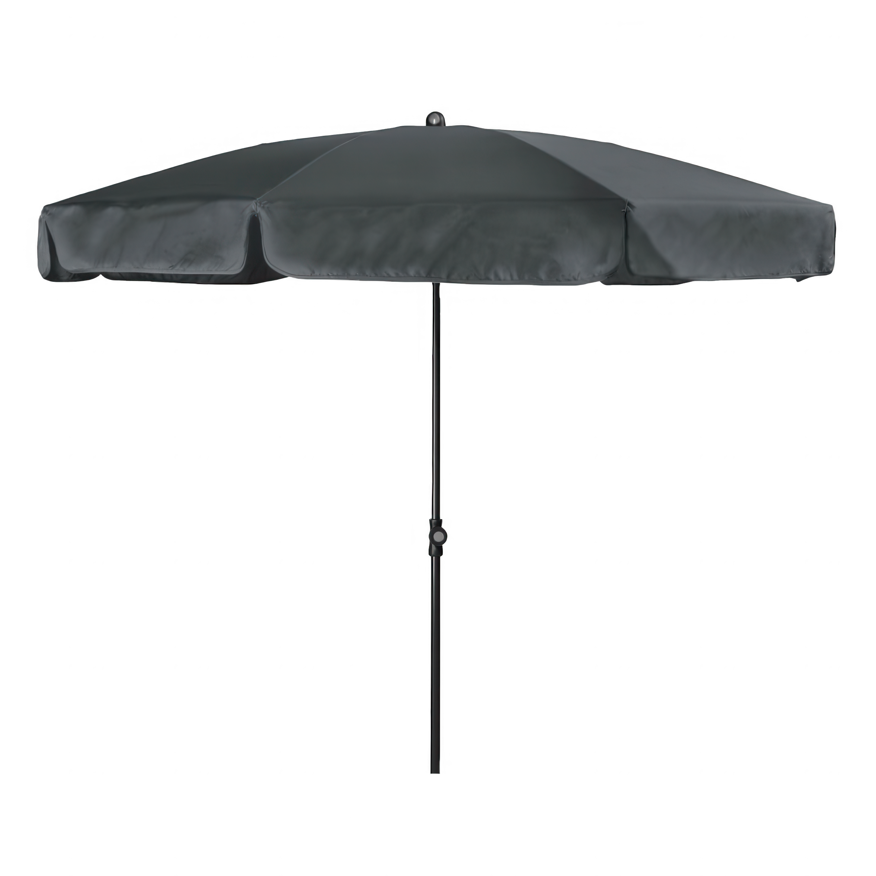 Parasol ogrodowy Doppler SUNLINE 200 NEO Anthracite w kolorze grafitowym z czarnym stelażem widok przodem