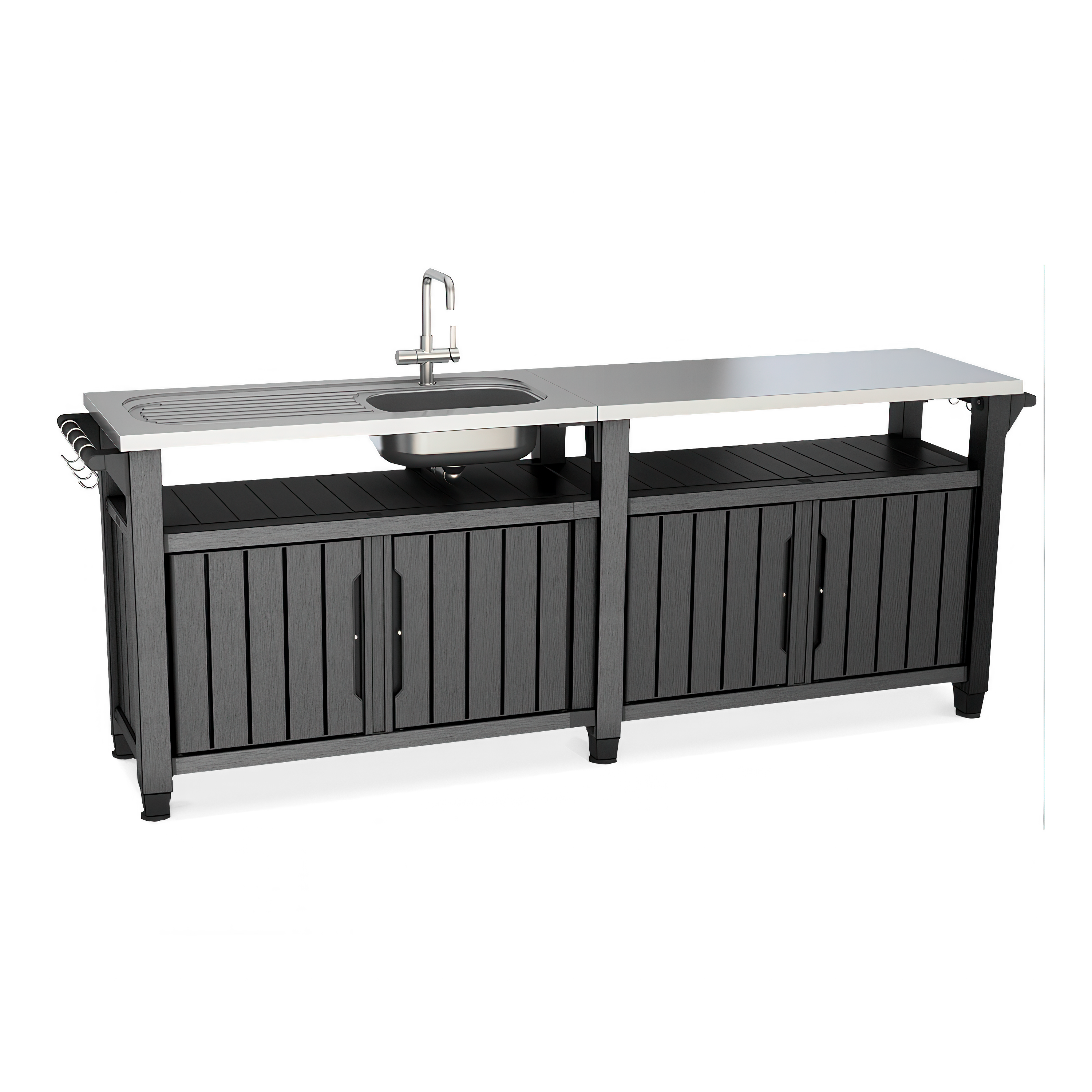 Barek schowek ogrodowy Keter UNITY CHEF 415L w kolorze grafitowym