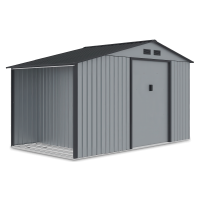 Domek narzędziowy drewutnia MADISON 342x191cm Light Grey - HARDMAISTER
