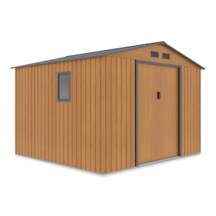 Domek narzędziowy HUDSON 277x255cm Oak Grey - na białym tle