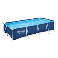 Prostokątny basen na stelażu Steel Pro 4 x 2,1 x 0,8 m - BESTWAY 56405