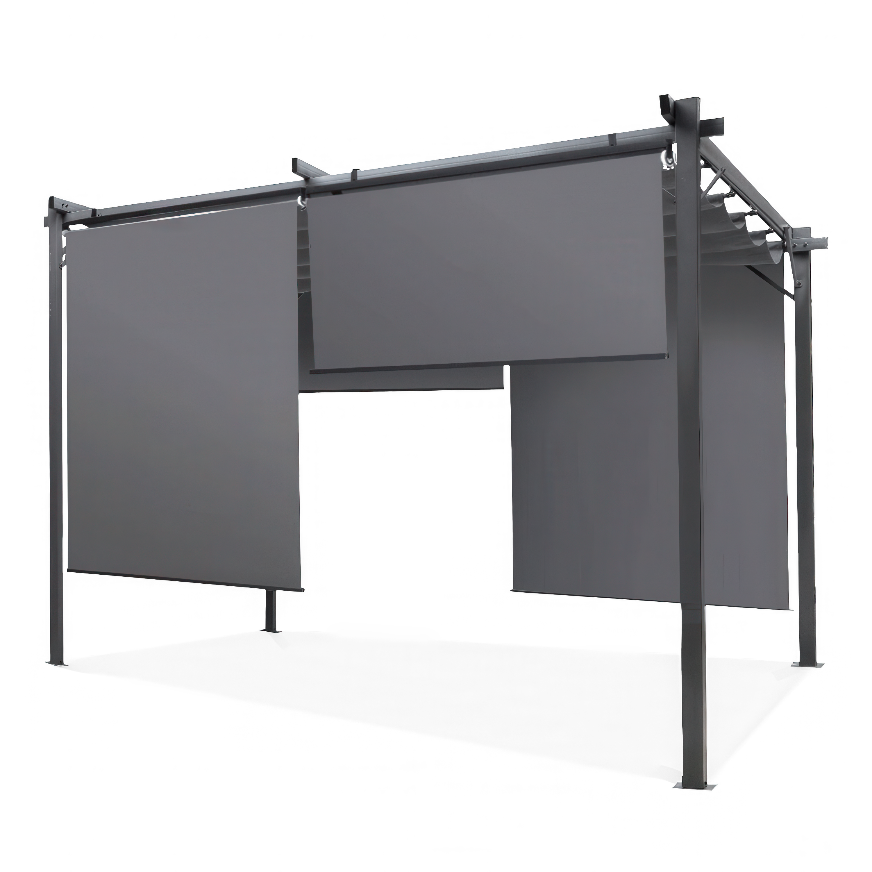 Zadaszenie na taras SPRINT PLUS 3x4 Anthracite/Grey z wysuwanymi roletami zacieniającymi