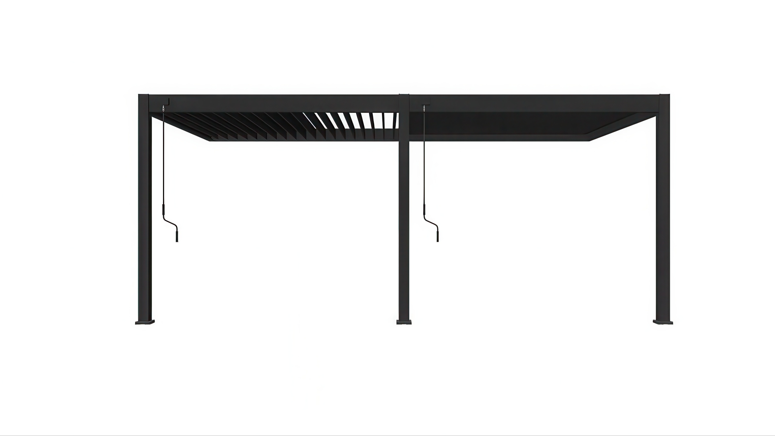 Przyścienna pergola ELEGANCE WALL 3x6 Anthracite - Gutroof