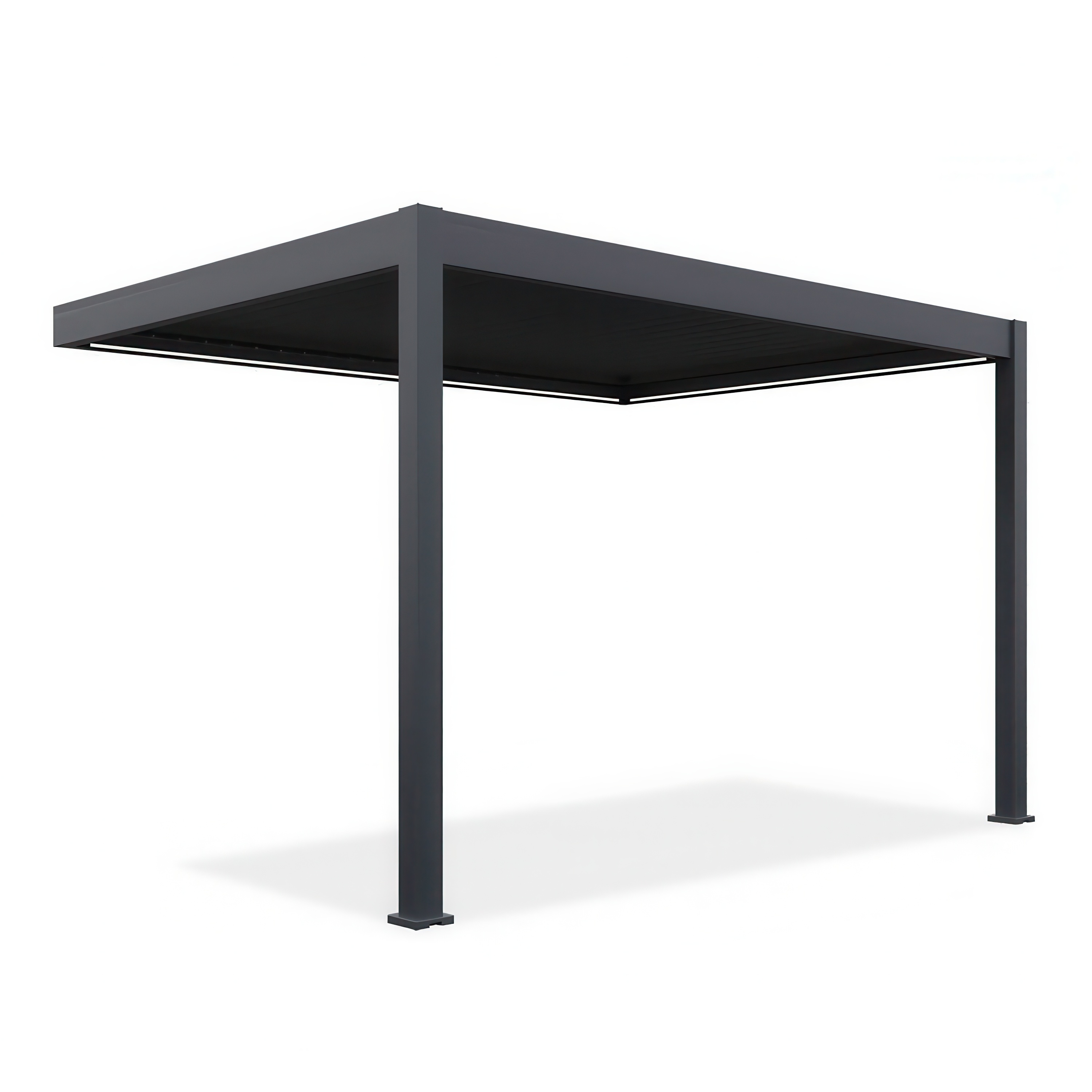 Automatyczna pergola przyścienna z oświetleniem ELEGANCE WALL AUTOMATIC 3x4 Anthracite - Gutroof