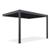 Automatyczna pergola przyścienna z oświetleniem ELEGANCE WALL AUTOMATIC 3x4 Anthracite - Gutroof