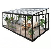Ogród zimowy Oranżeria SOHO Black 505x290cm Solid PC + Glass - Gutroof