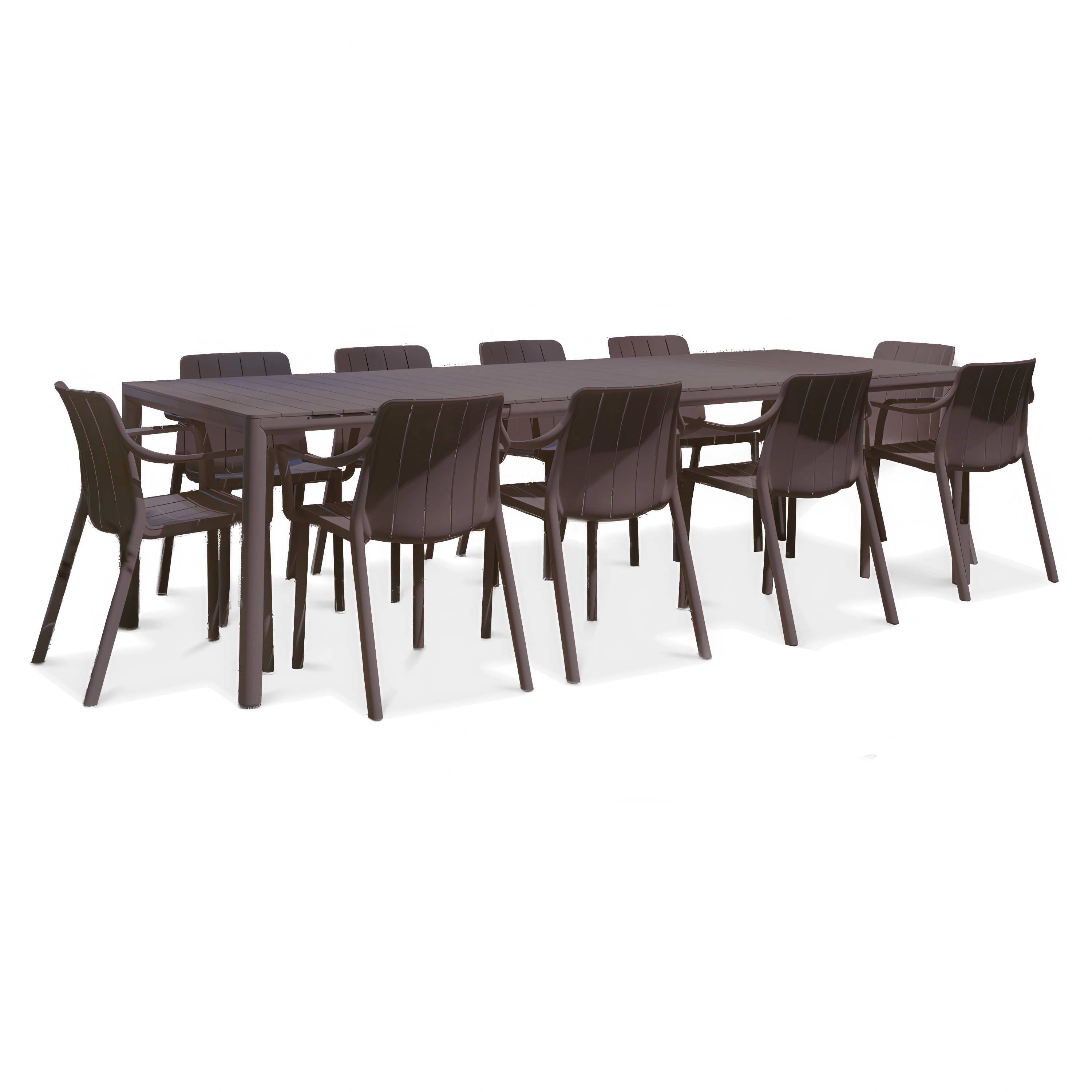 Zestaw tarasowy Nardi TIBERINA/TEVERE 10+1 z rozkładanym stołem 210-275 cm, Terra