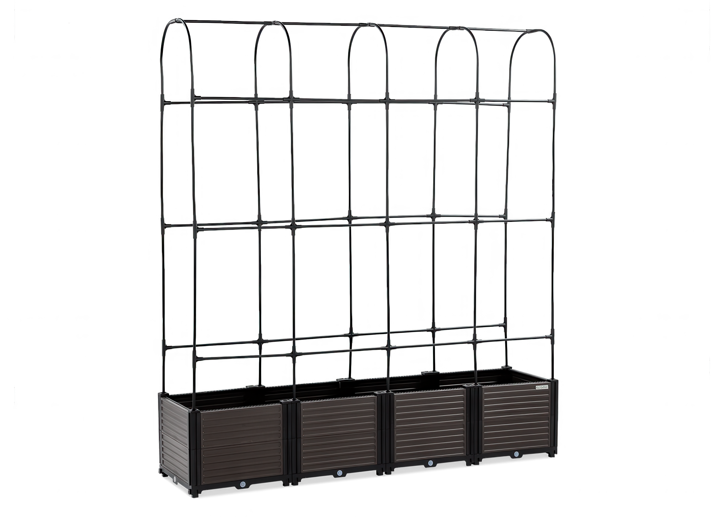 Skrzynia uprawowa + stojak zaokrąglony GROW ROUND SET L 168x42x180cm - CULTIVO