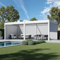 Roleta opuszczana automatyczna do pergoli ELEGANCE/DELUXE/FUSION 3.6m White - Gutroof
