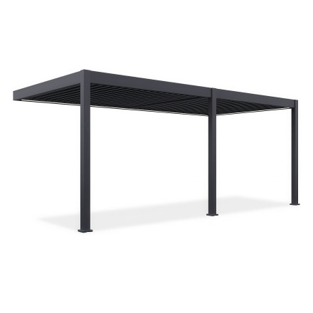 Automatyczna pergola przyścienna z oświetleniem LED ELEGANCE WALL AUTOMATIC 3x6 Anthracite - Gutroof