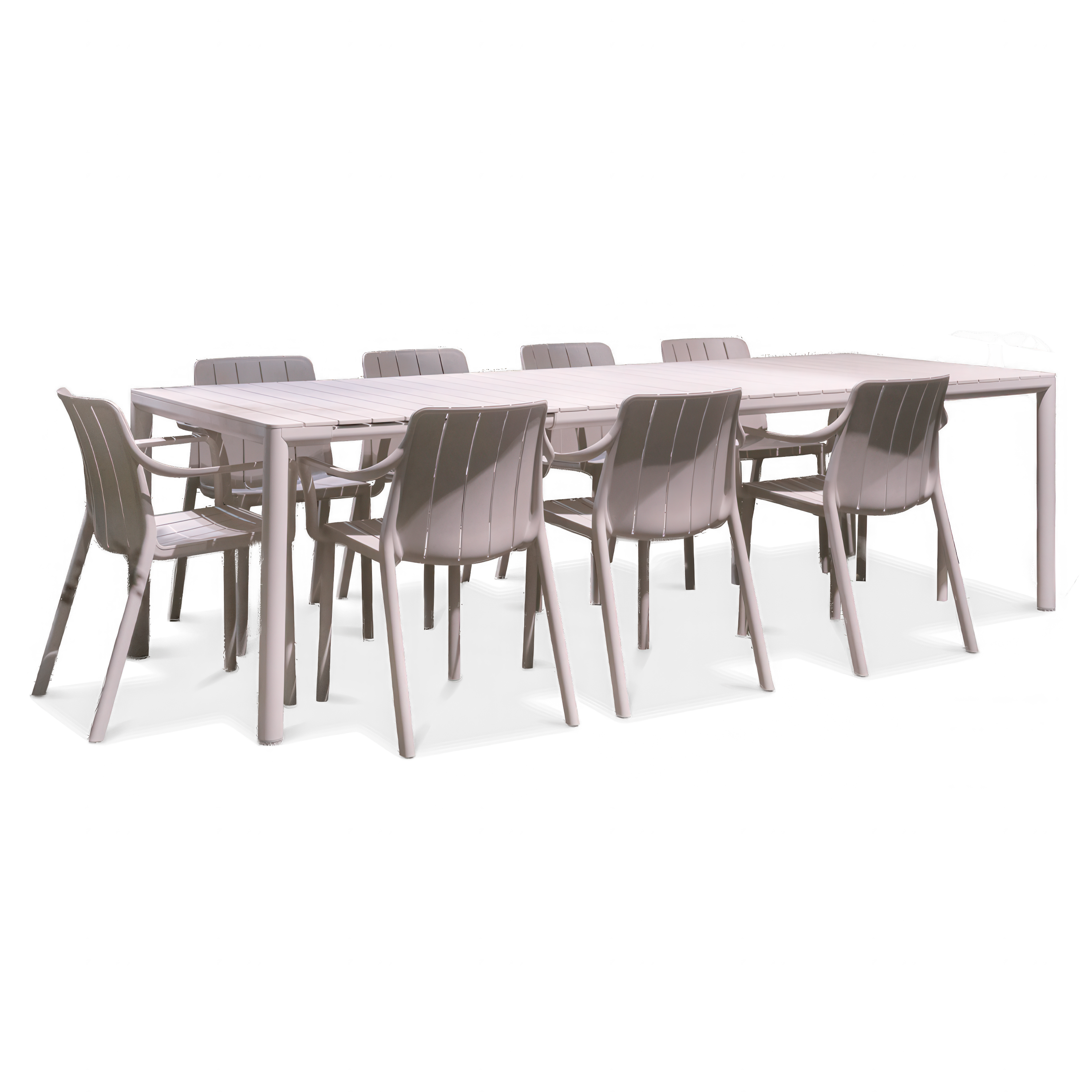 Zestaw tarasowy Nardi TIBERINA/TEVERE 8+1 z rozkładanym stołem 210-275 cm, Corda