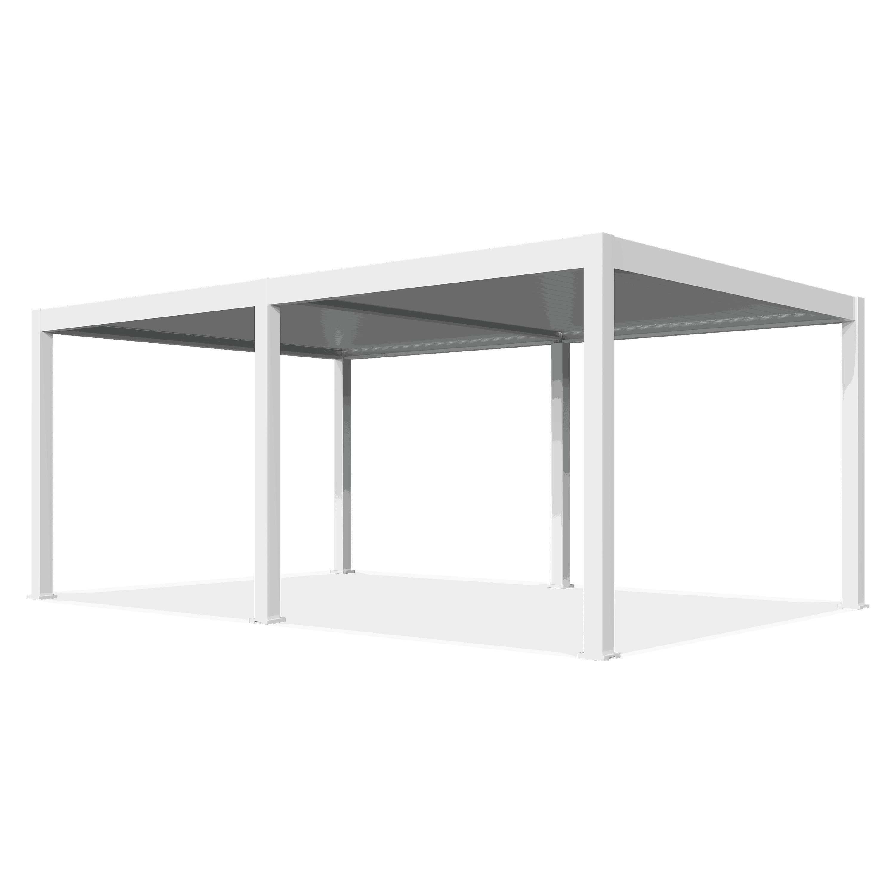 Pergola elektryczna tarasowa DELUXE PRO AUTOMATIC 4x6 z oświetleniem LED, White - Gutroof 
