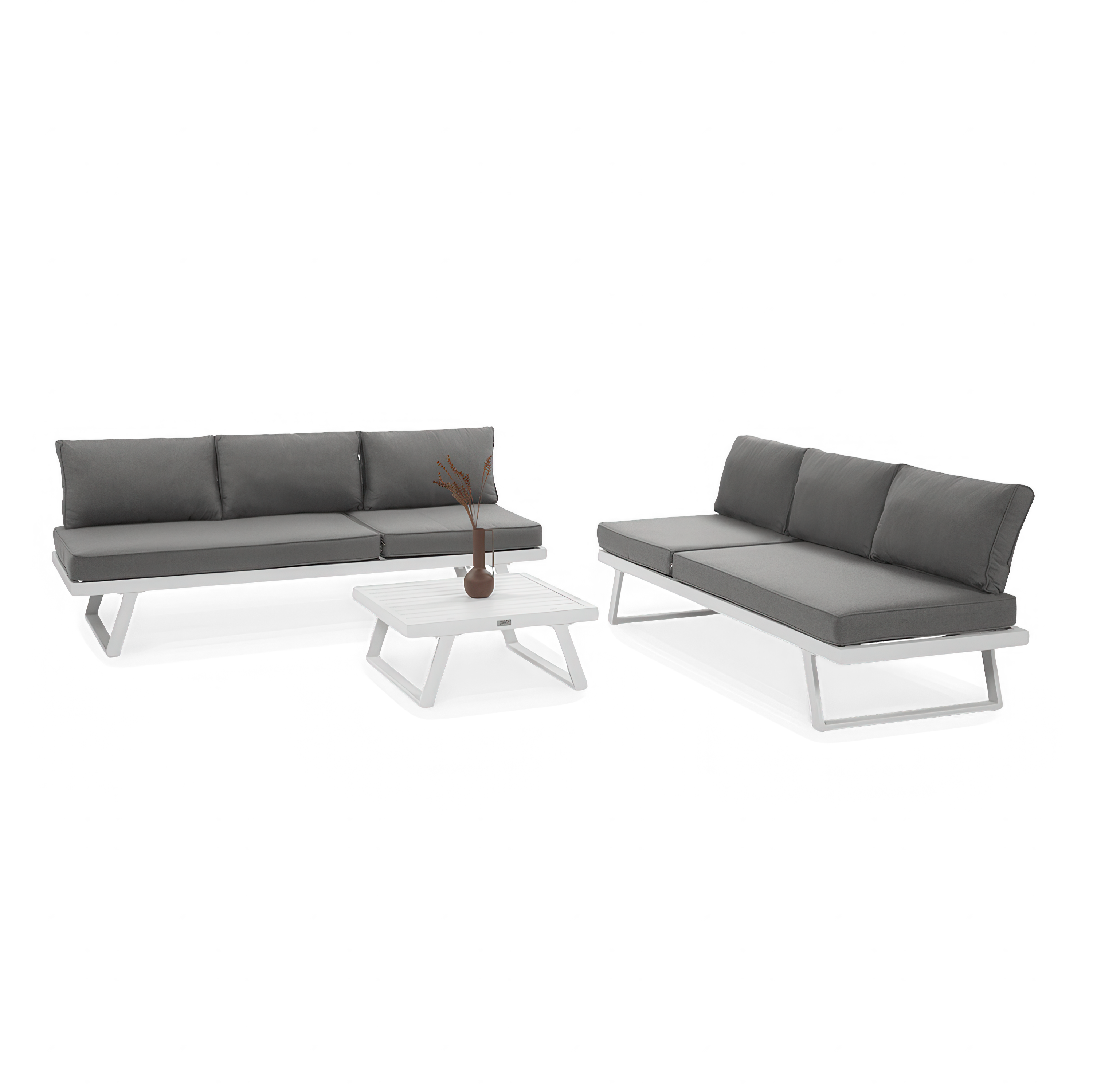 OUTLET 959 Narożnik modułowy aluminiowy MIDWAY White - FOCUS GARDEN
