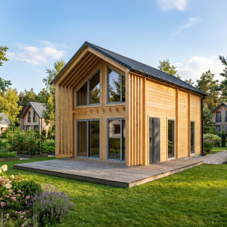 Domek letniskowy stodoła DARA z drewna 65m2 - Nordenwood