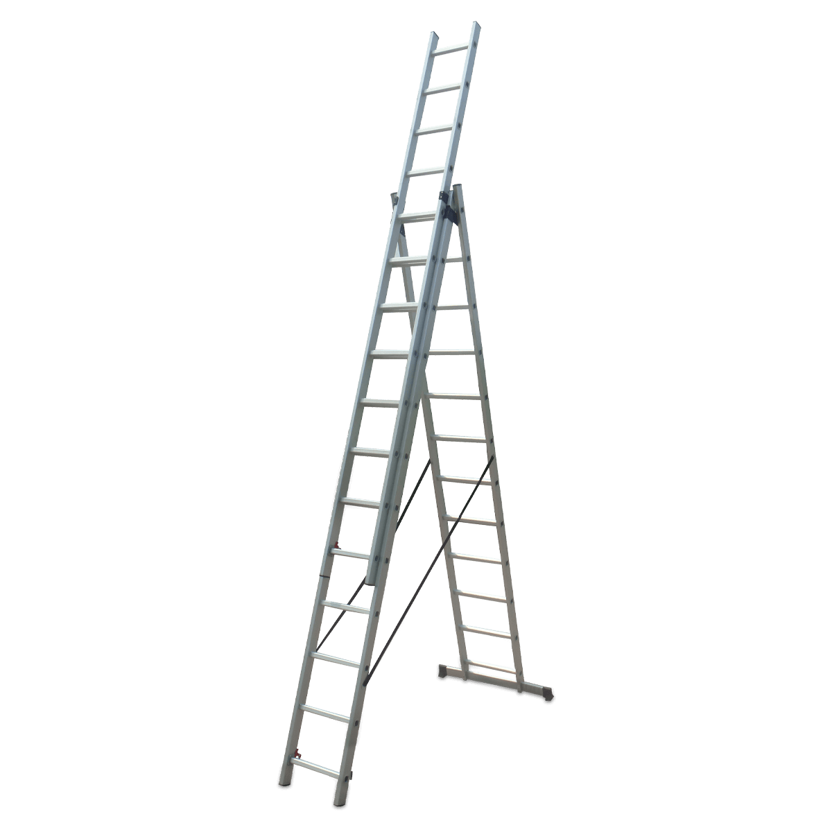 Rozłożona drabina aluminiowa 3x12 – HARDMAISTER