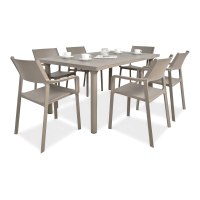 Zestaw ogrodowy Nardi TRILL/LIBECCIO 160-220cm 6+1 Tortora