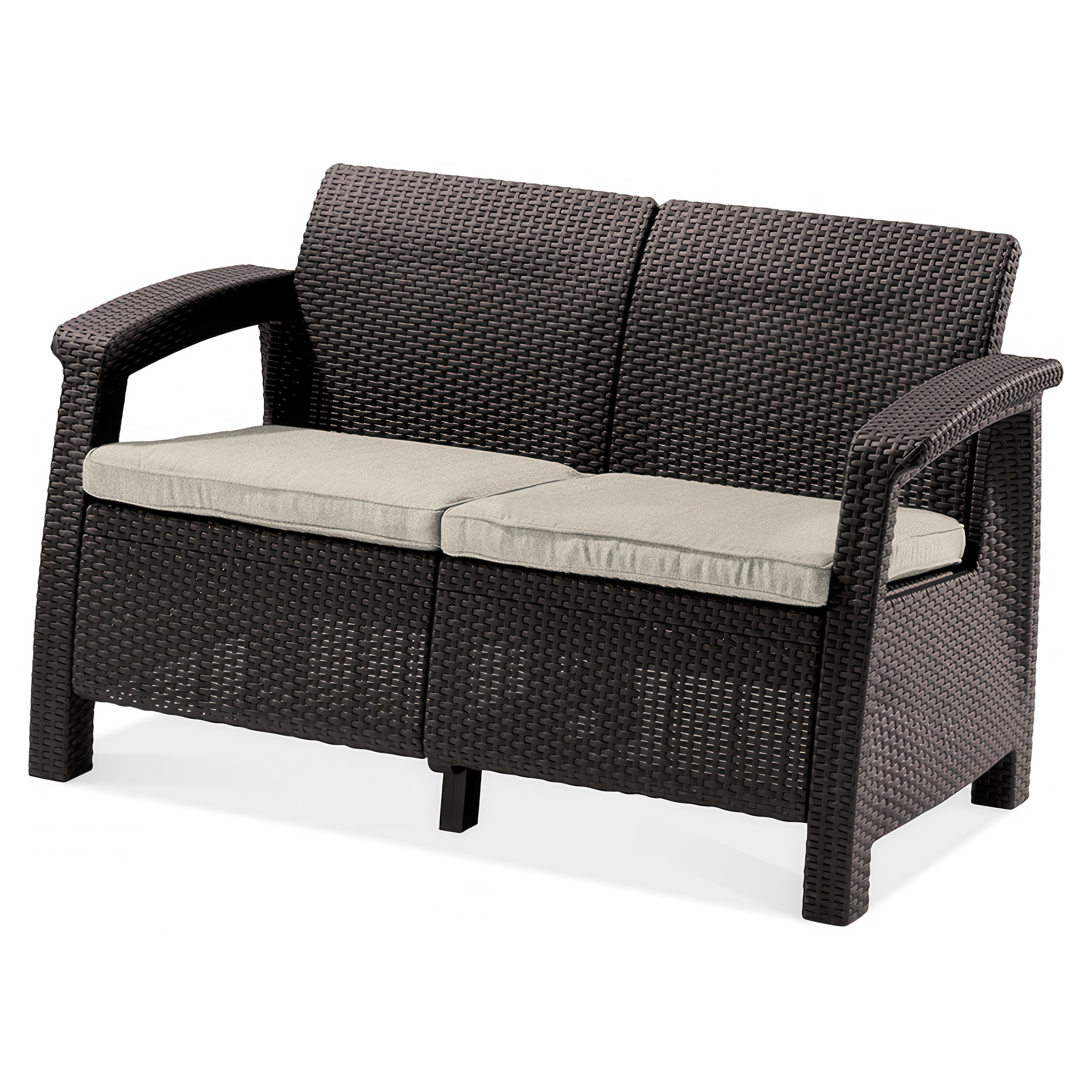 Brązowa sofa ogrodowa CORFU LOVE SEAT Brown