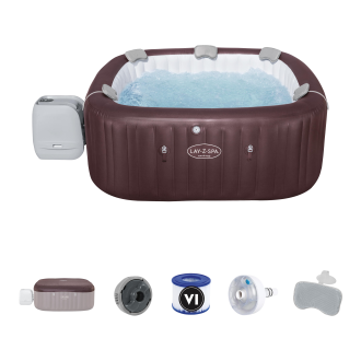 Jacuzzi dmuchane LAY-Z-SPA Maldives Smart HydroJet Pro w kolorze brązowym z masażem dla 5-7 osób