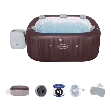 Jacuzzi dmuchane LAY-Z-SPA Maldives Smart HydroJet Pro w kolorze brązowym z masażem dla 5-7 osób