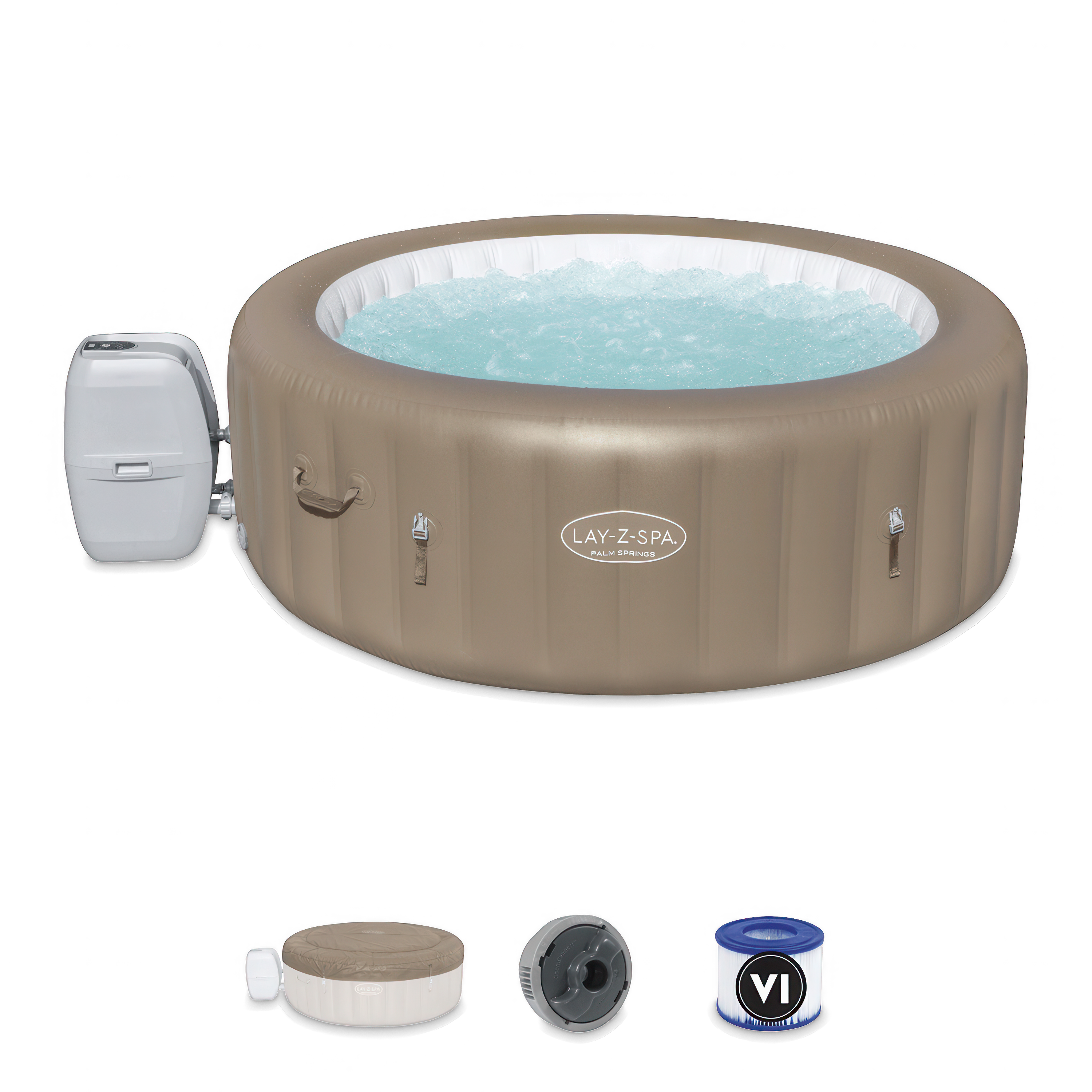 Zestaw jacuzzi z niezbędnymi akcesoriami