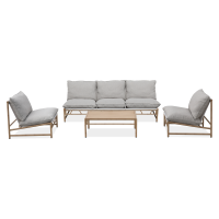 Komplet mebli ogrodowych MAKANI CAFFE MAX Grey/Beige - Bjørkka