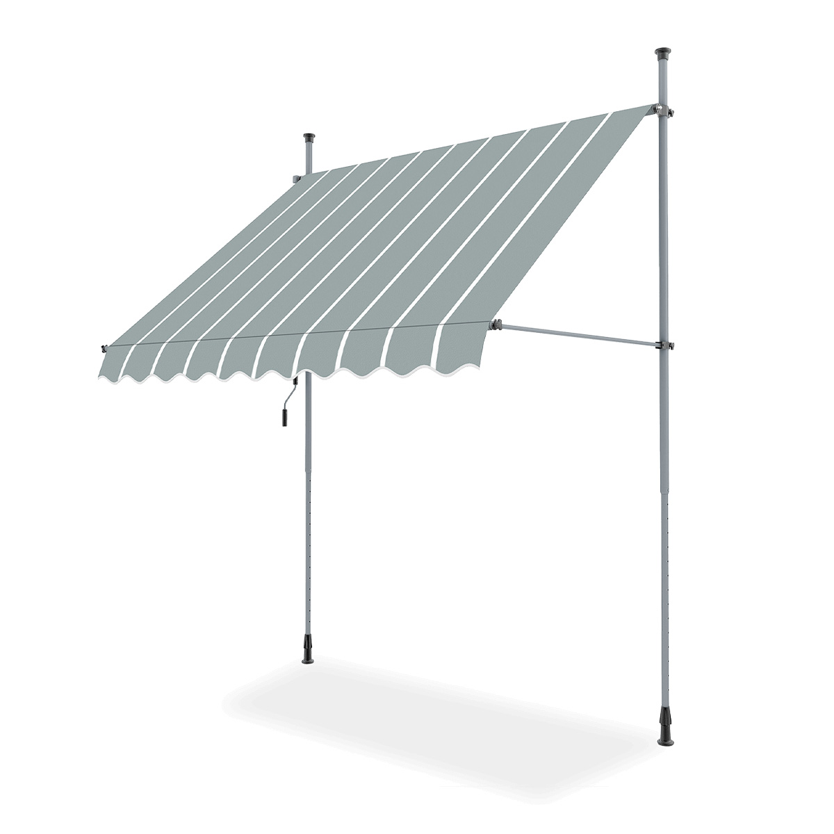 Markiza balkonowa EASY Grey/White 250x130cm – Bjørkka