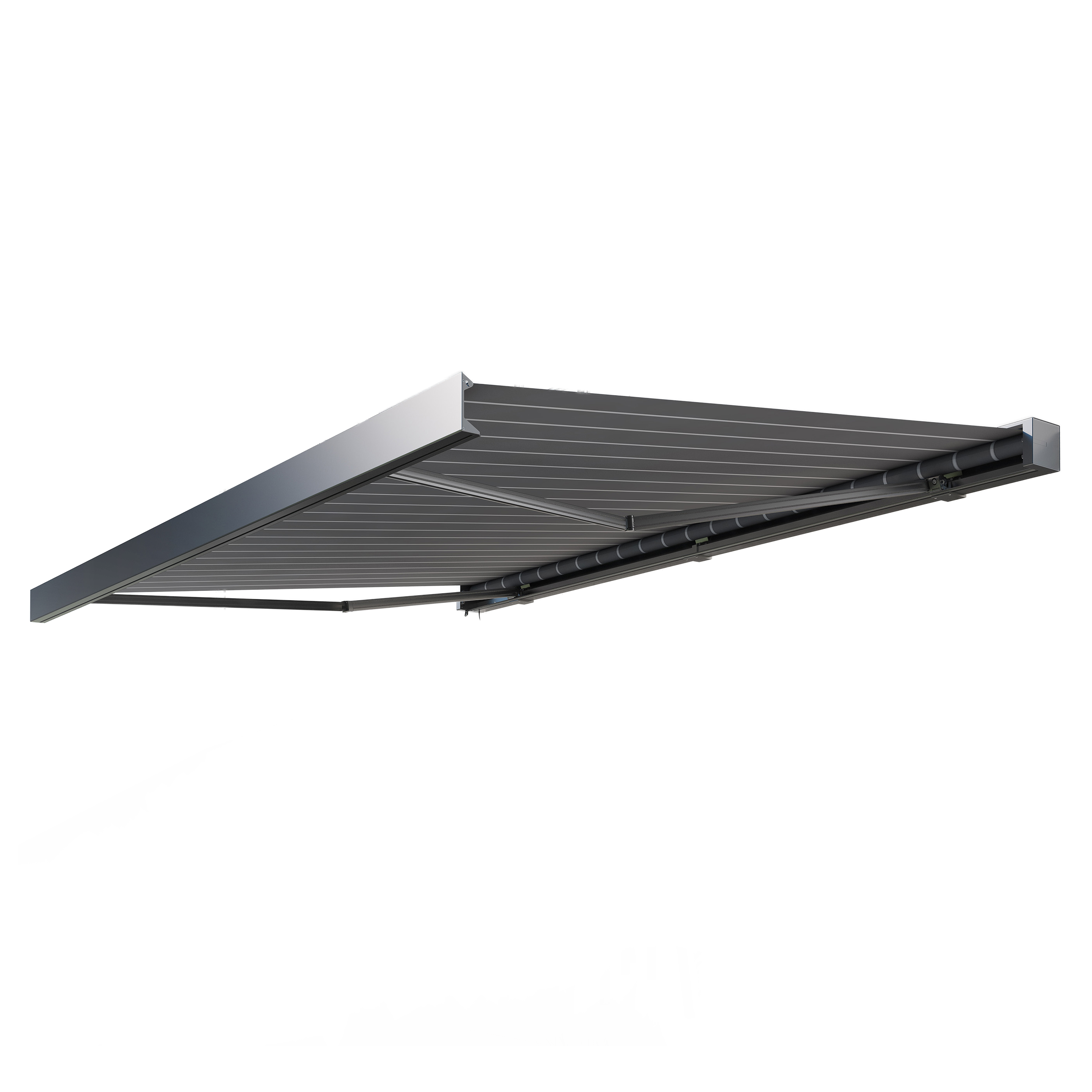 Markiza tarasowa PRIME AUTOMATIC 400x300 GREY/WHITE z oświetleniem LED i czujnikiem wiatru/słońca - Gutroof