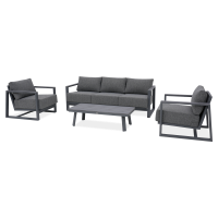 Komplet mebli ogrodowych z aluminium EVORA CAFFE Grey - FURRORE