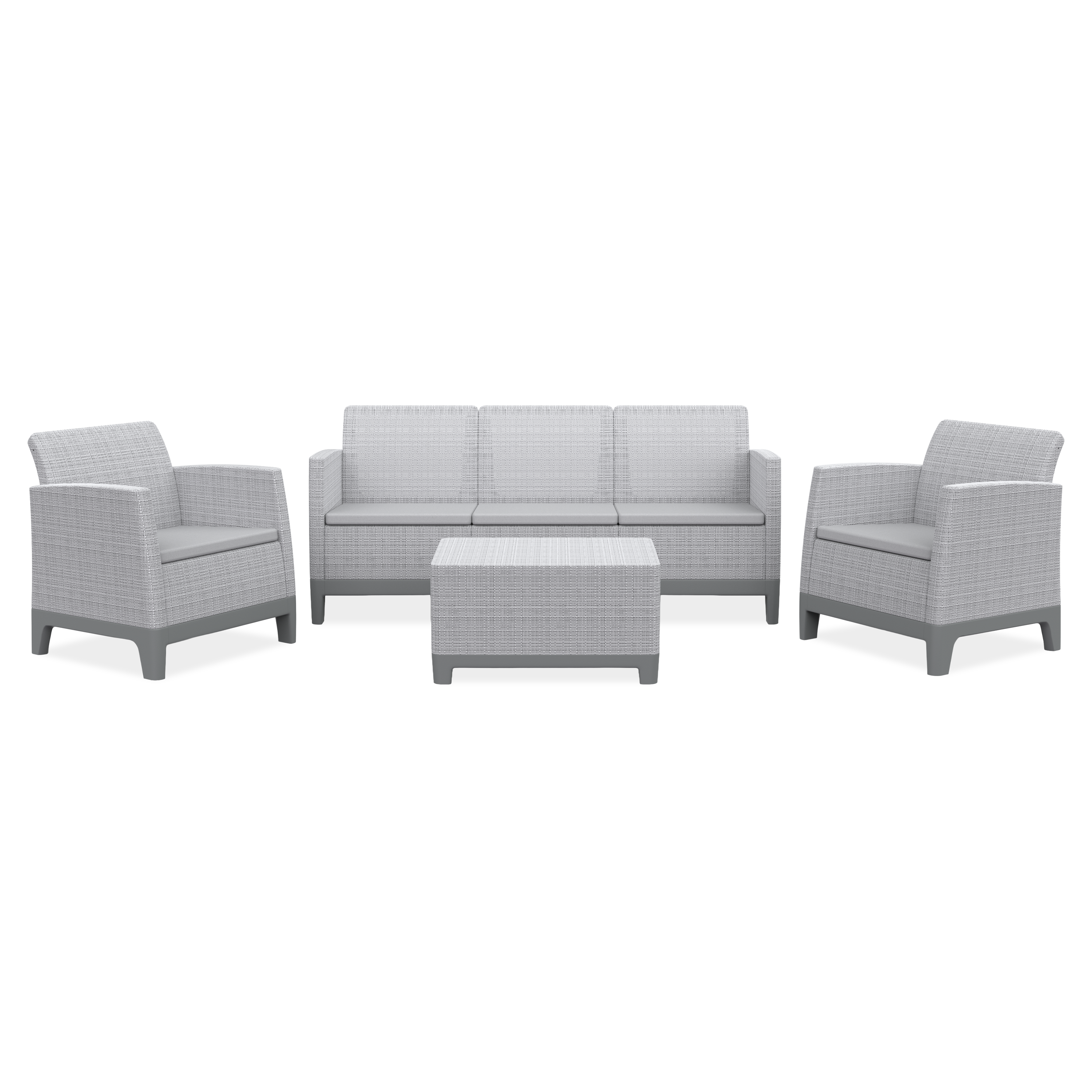 Meble ogrodowe dla 5 osób SCANDI FORMA SET 3 Grey - Keter