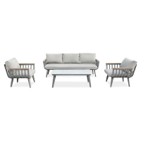 Komplet mebli tarasowych STELLA CAFFE Taupe - FURRORE