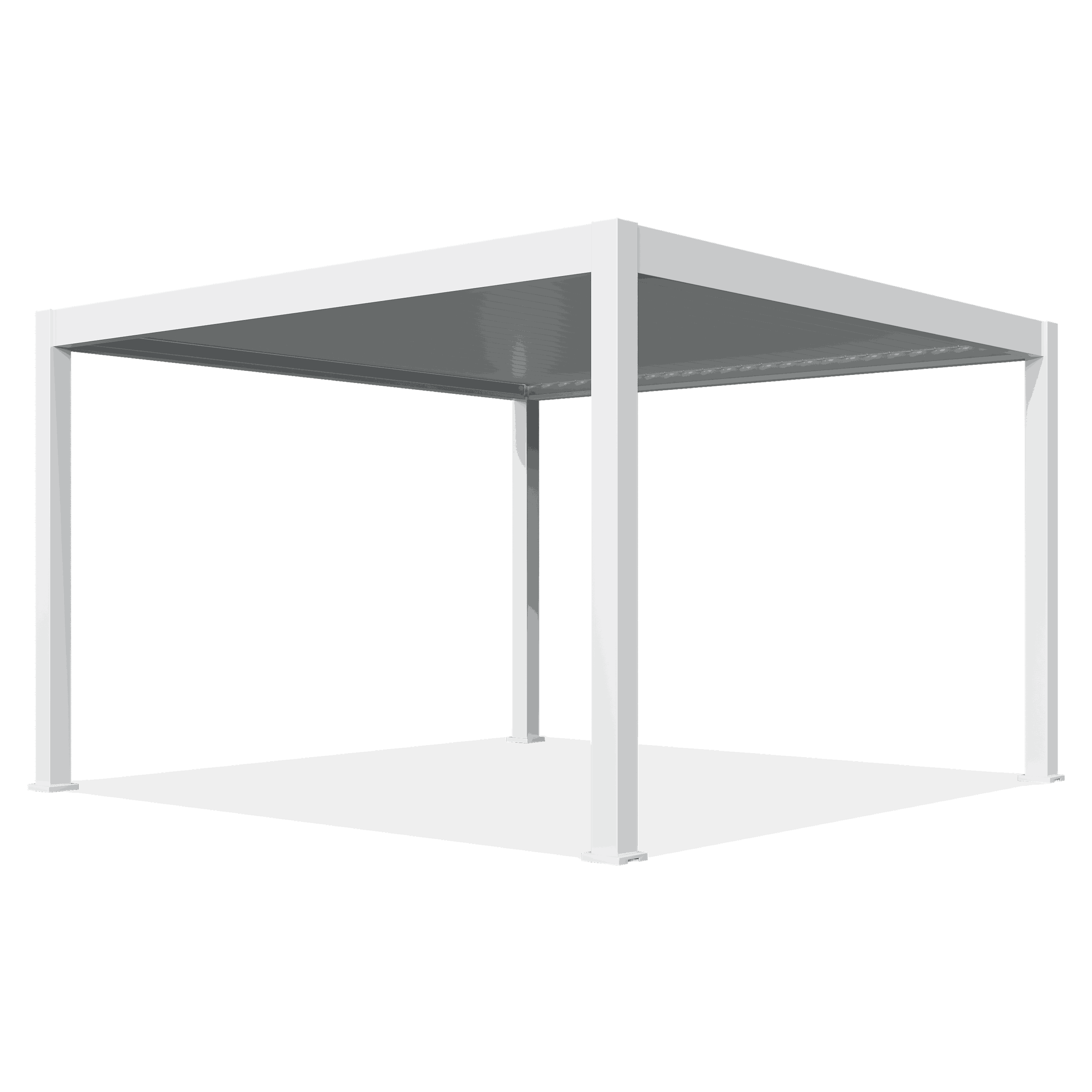 Pergola tarasowa DELUXE PRO Automatic 4x4 + LED, White - Gutroof