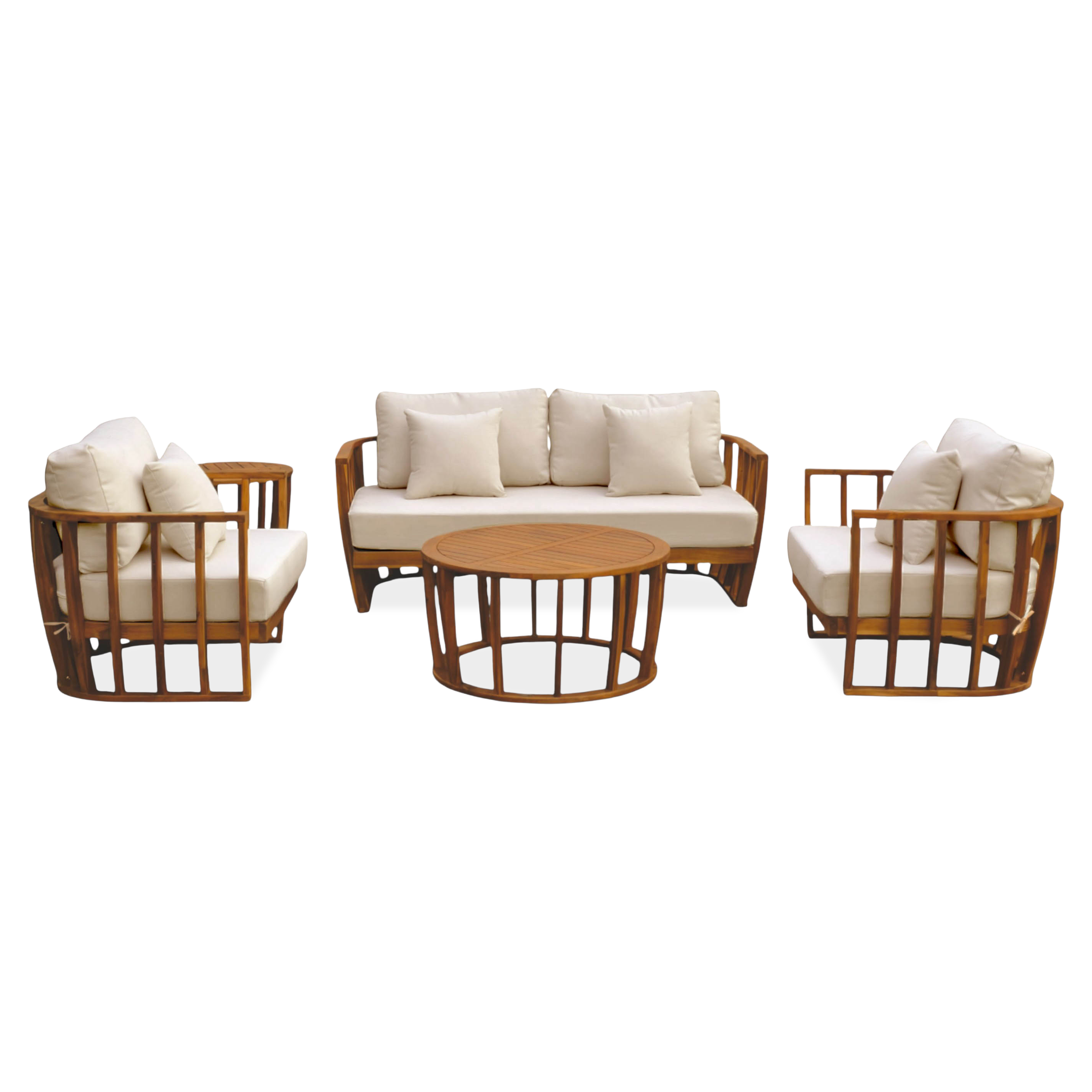 Zestaw ogrodowy z sofą NUVIA CAFFE drewniany ACACIA WOOD - BJORKKA