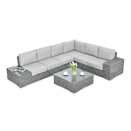Narożnik technorattan AVOCADO Dark Grey