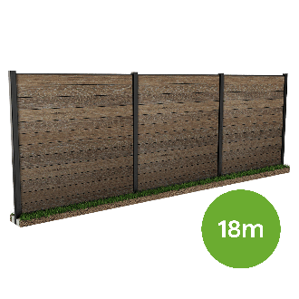 Ogrodzenie kompozytowe 18m do mocowania w ziemi Walnut od marki Keter