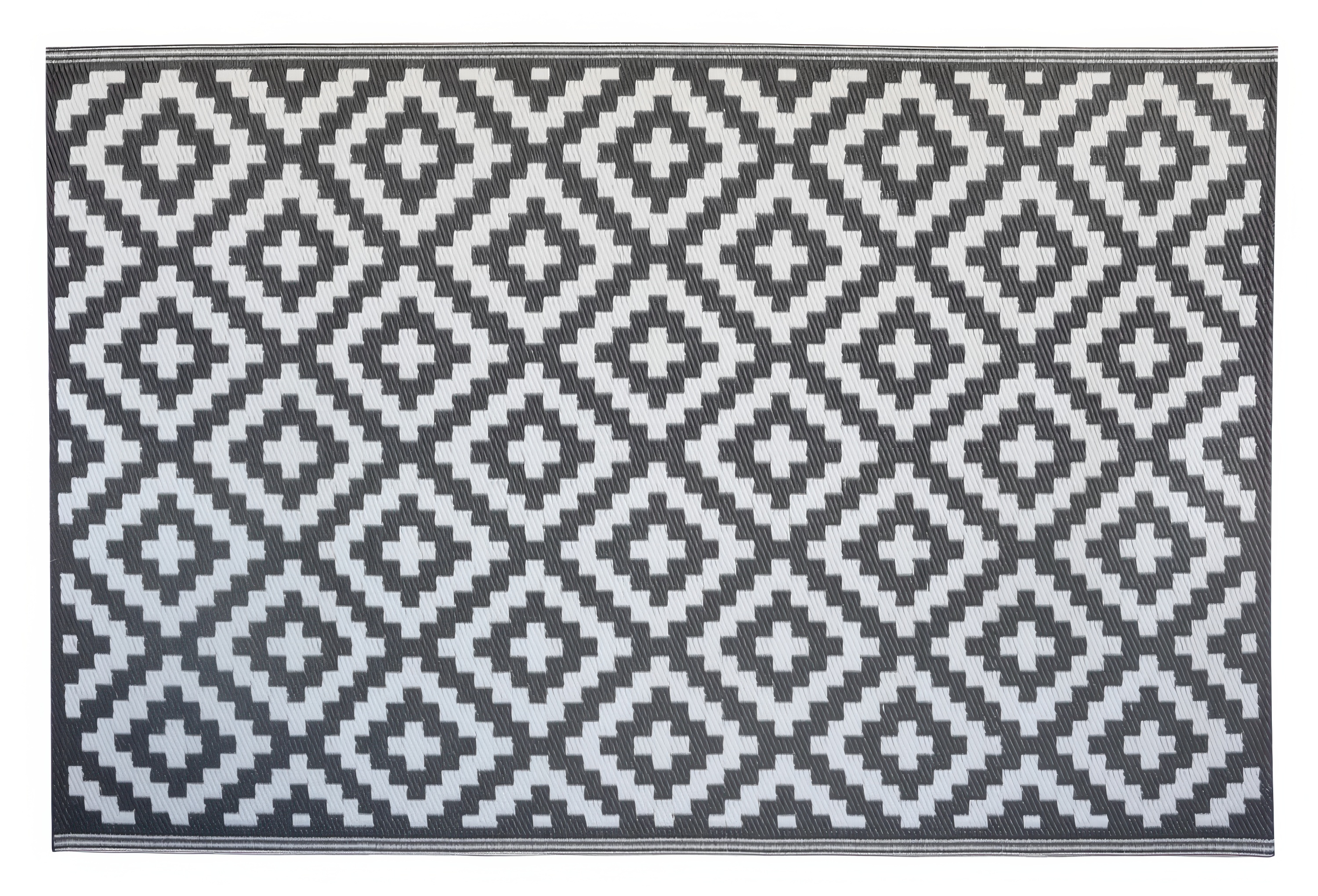 Dywan na taras z szaro - białymi rombami scandi grey marki moodme