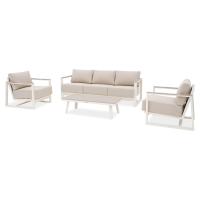 Zestaw ogrodowy z aluminium EVORA CAFFE Beige - FURRORE