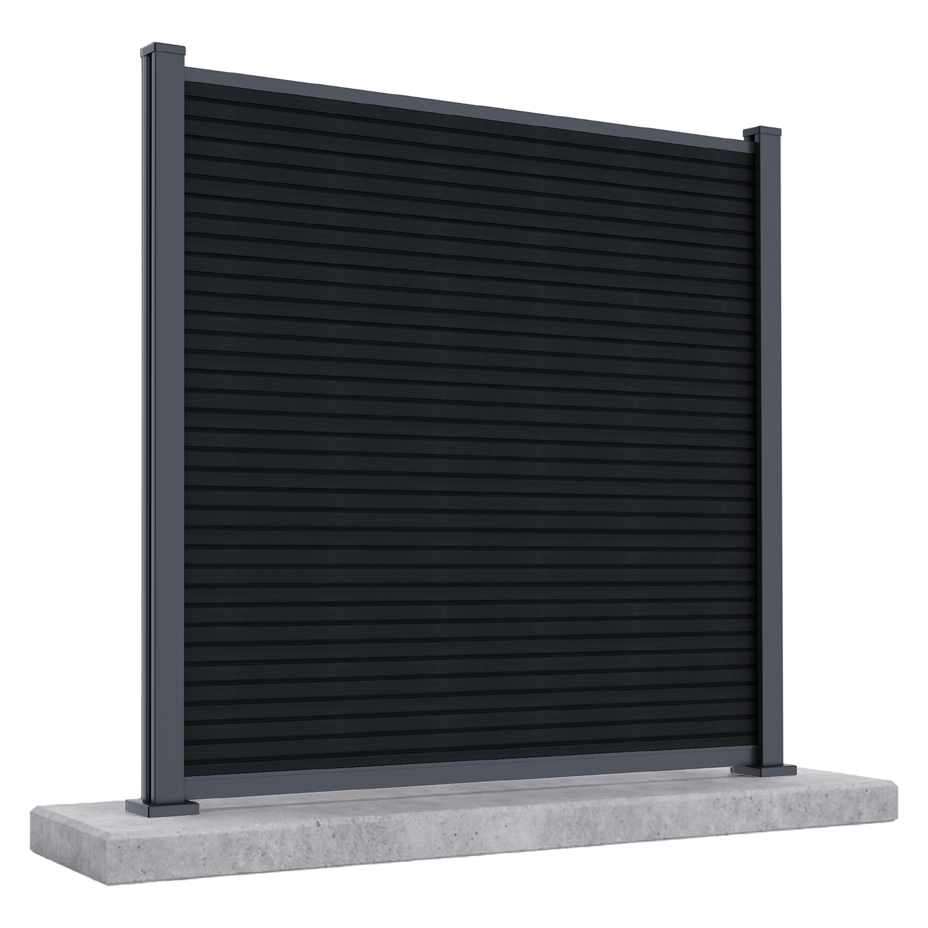 Panel ogrodzeniowy do twardego podłoża 1,8 m CITY Anthracite - Gutroof