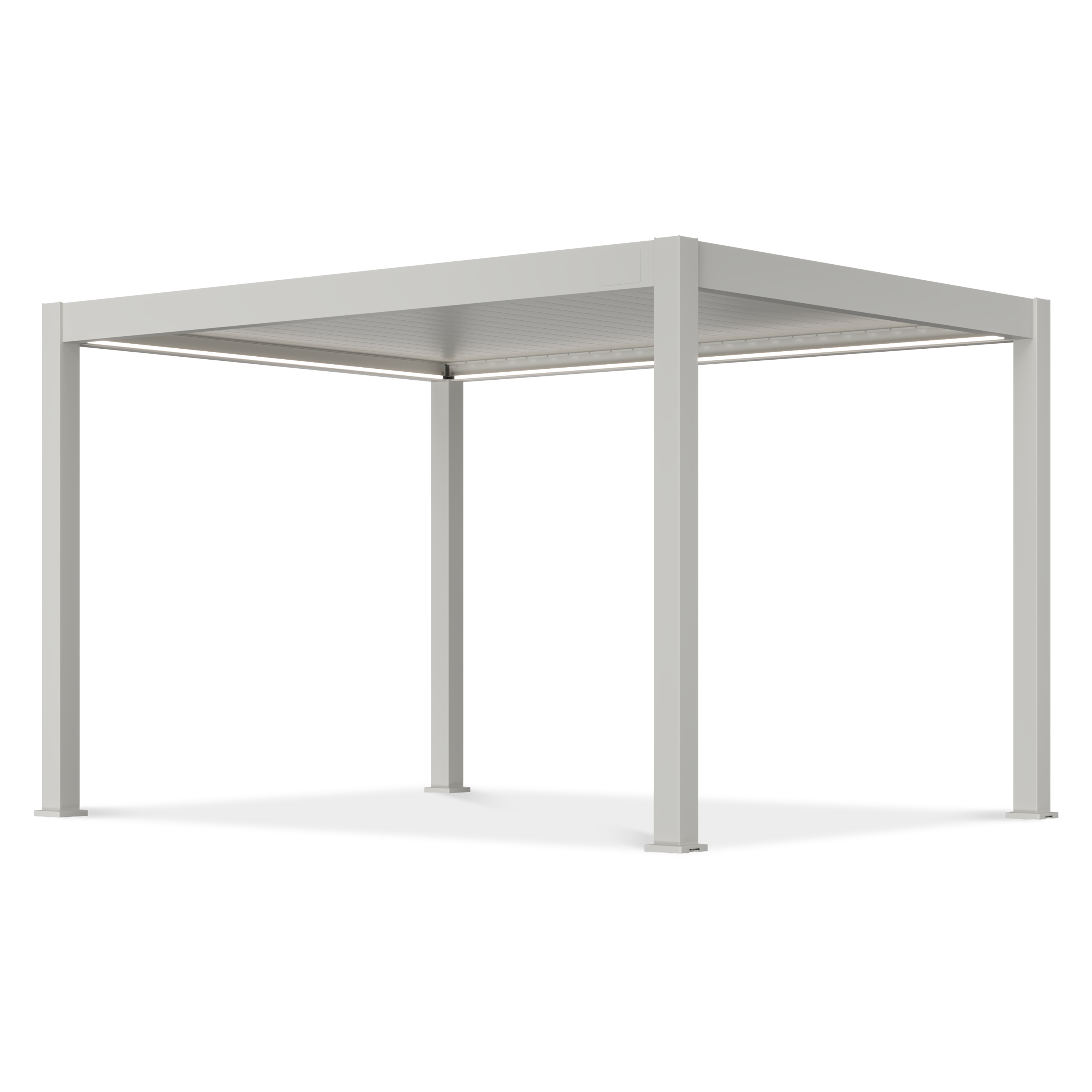 Pergola elektryczna tarasowa DELUXE PRO AUTOMATIC 3x4 z oświetleniem LED, White - Gutroof 