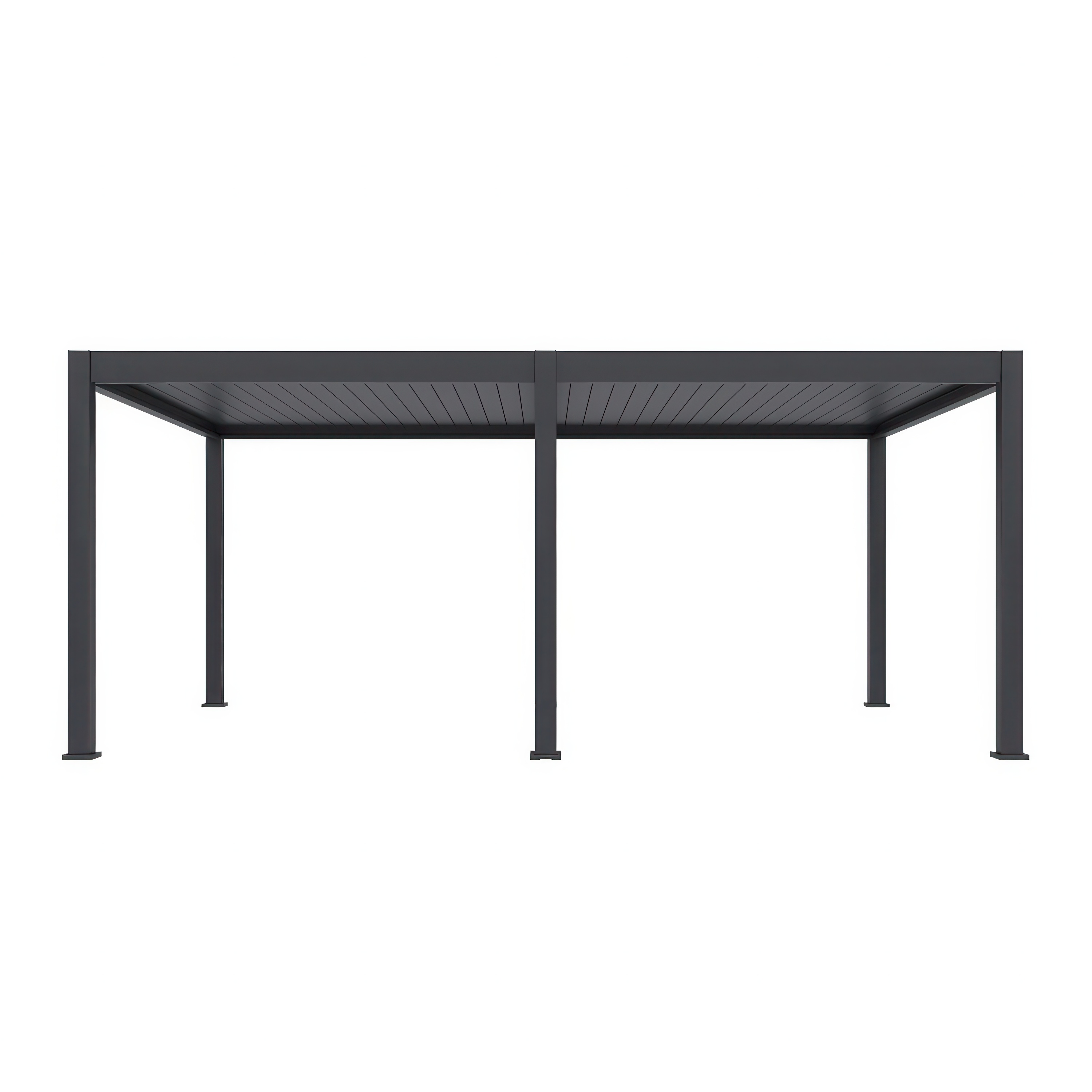 Pergola elektryczna tarasowa DELUE PRO AUTOMATIC 4x6 z oświetleniem LED Antracyt Gutroof 