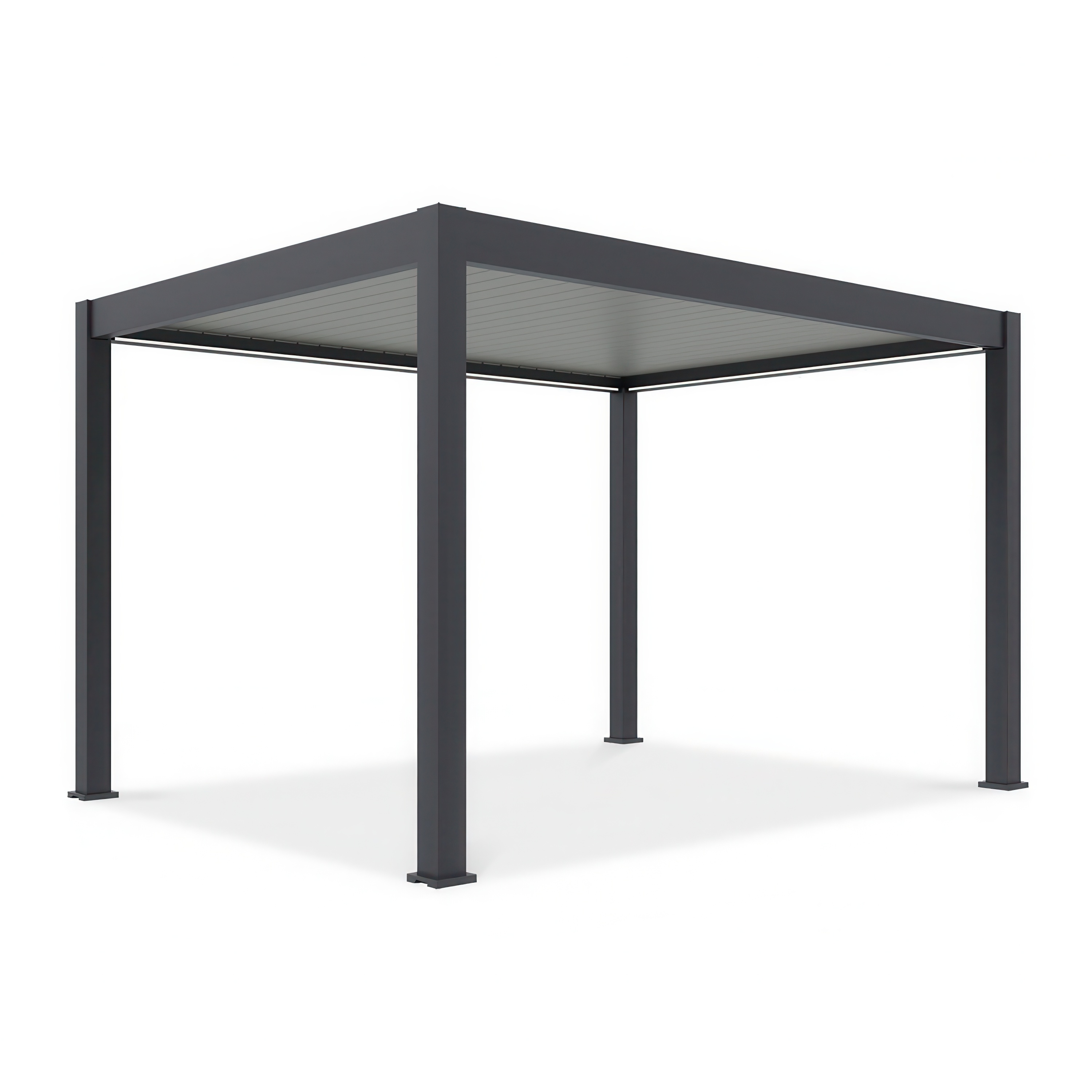 Pergola elektryczna tarasowa DELUXE PRO AUTOMATIC 3x4 z oświetleniem LED antracytowa Gutroof