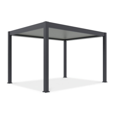Pergola elektryczna tarasowa DELUXE PRO AUTOMATIC 3x4 z oświetleniem LED antracytowa Gutroof