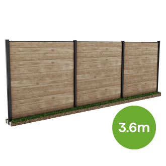 Płot modułowy 3,6m do mocowania w gruncie Ashwood – Keter