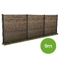 Płot ogrodowy 9m do mocowania w gruncie Walnut – Keter